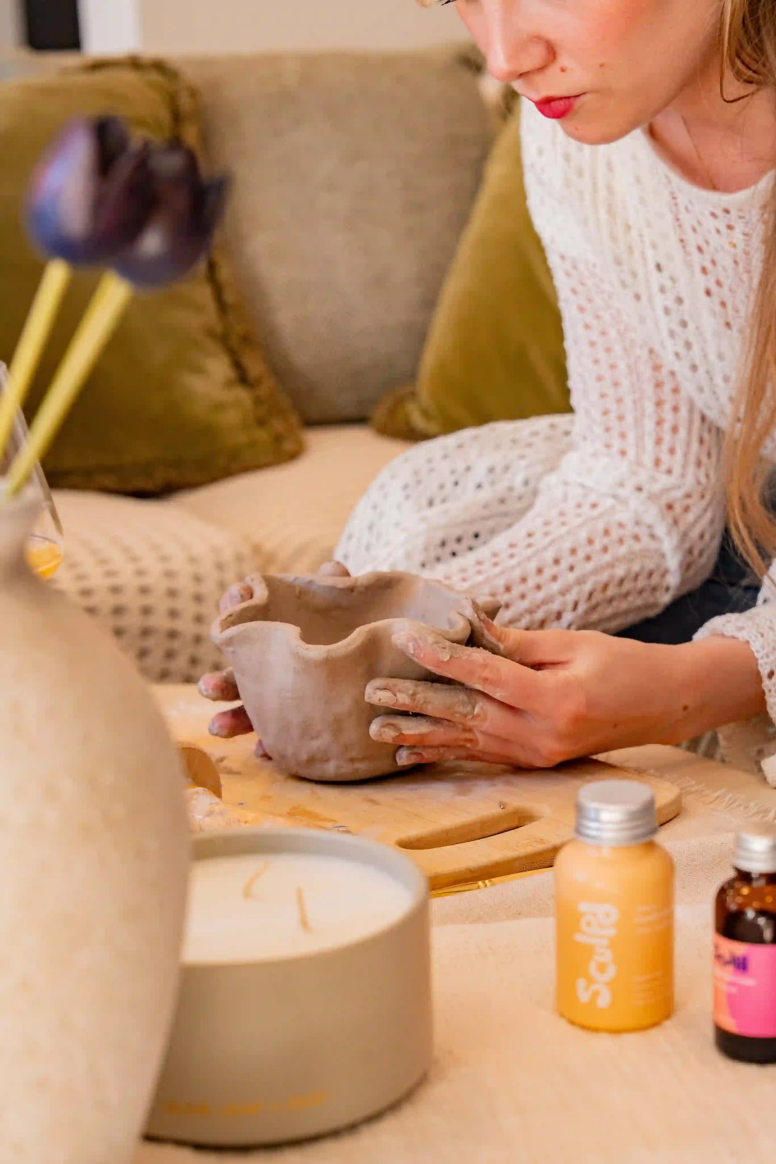 Sculpd AU screen-free scape banner for pottery kit listicle section