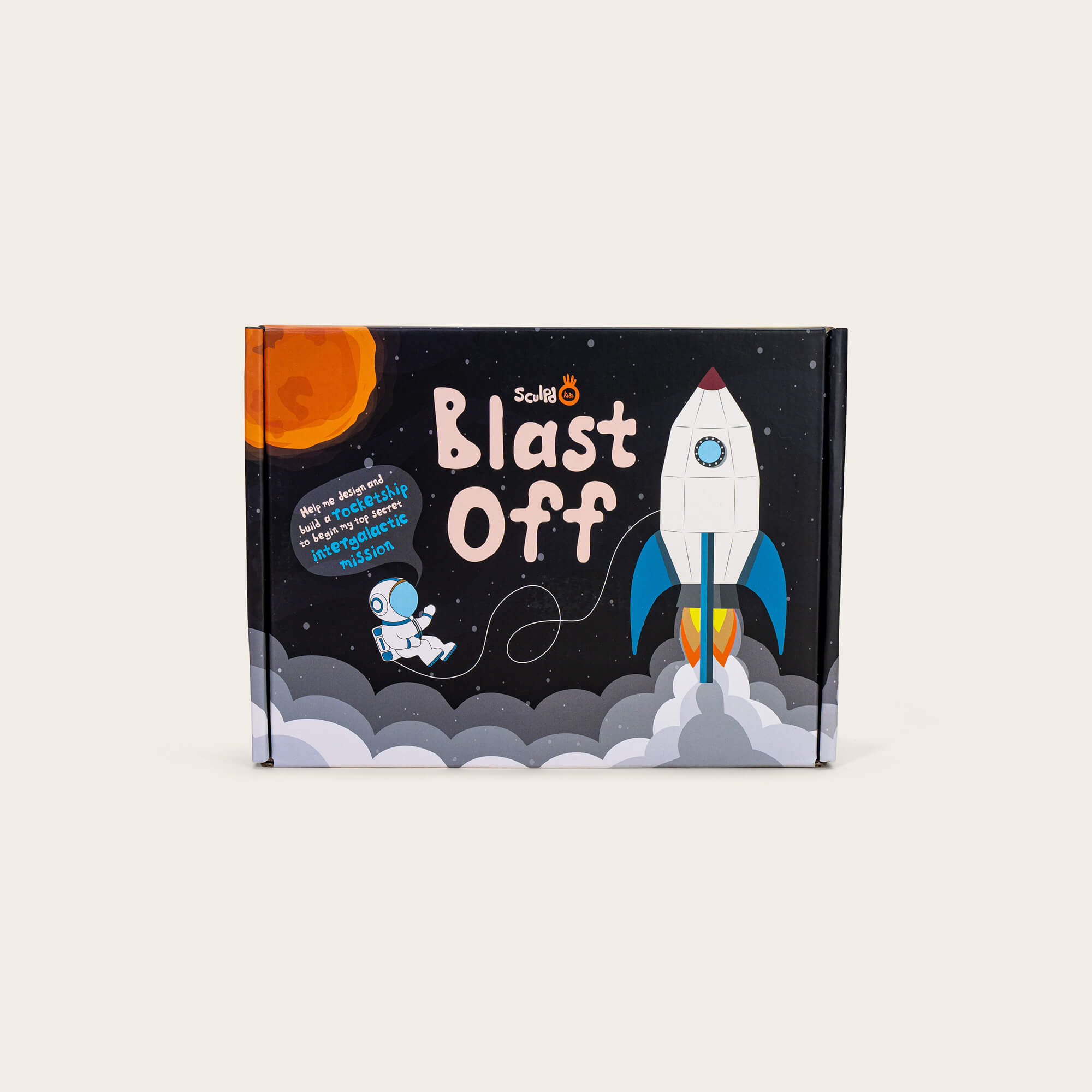 Sculpd kids blast off packaging