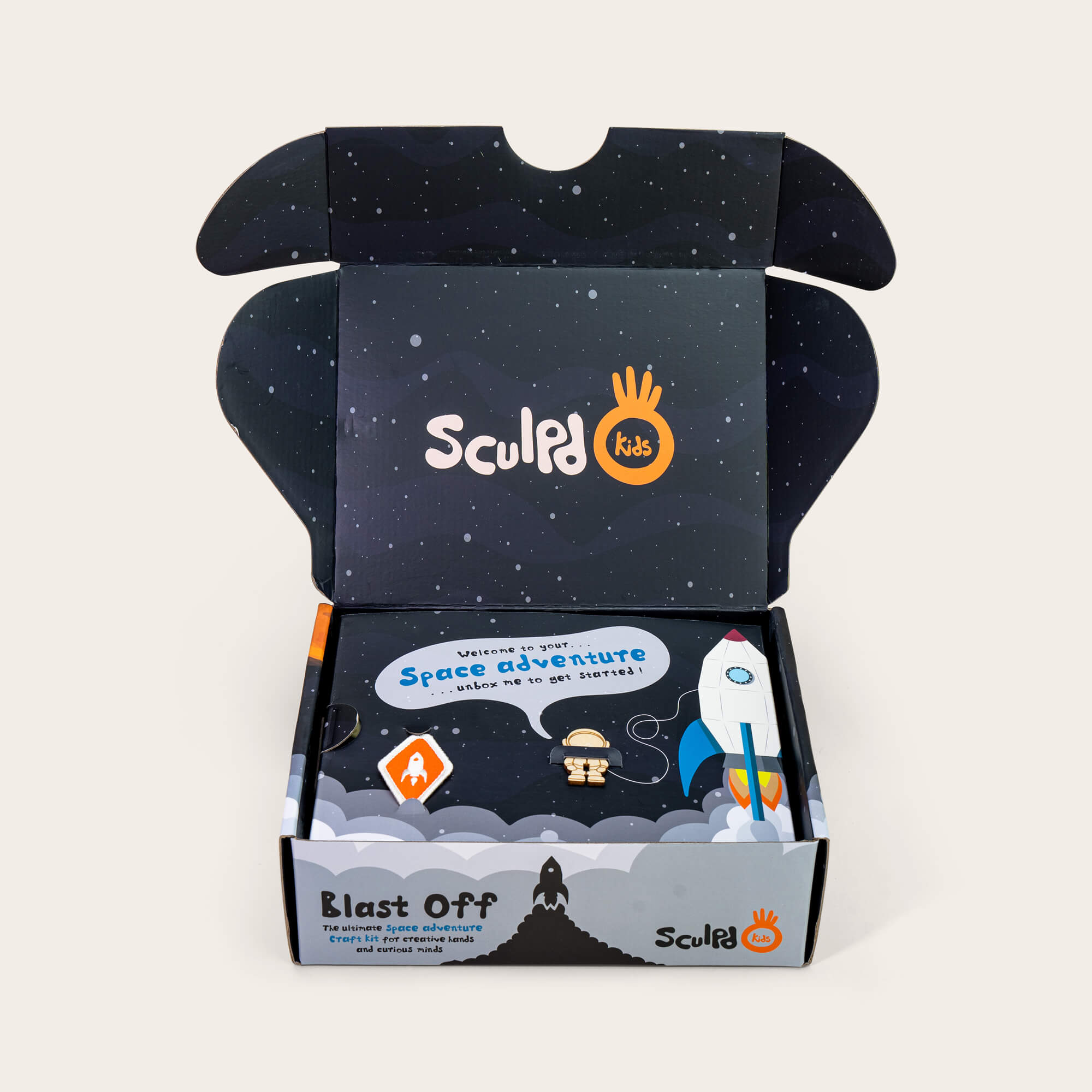 What's inside Sculpd kids blast off kit
