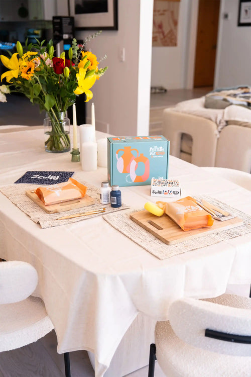 Sculdp pottery kit date night shoot