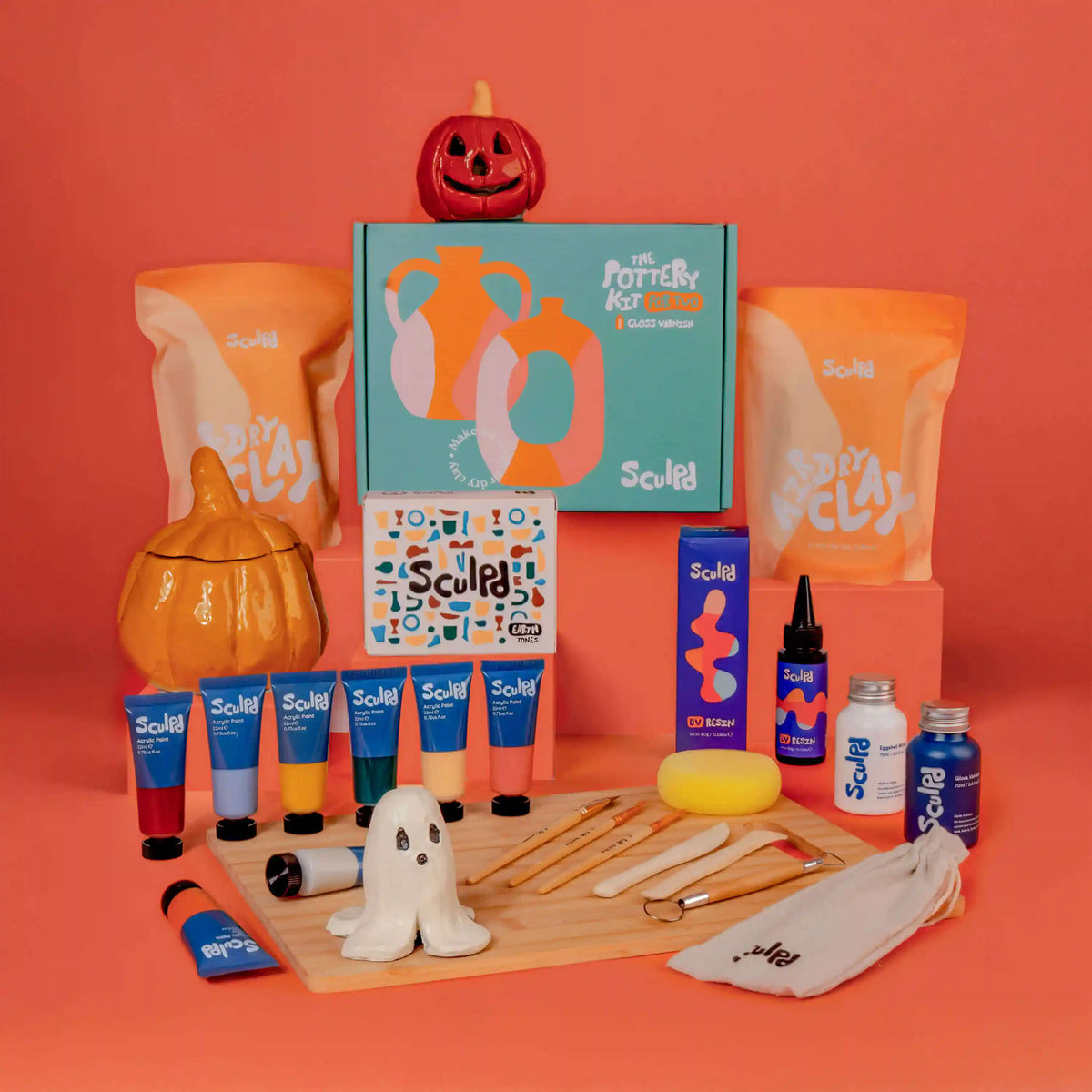 Sculpd AU Halloween Bundle Product with Earth Tones Paint Set
