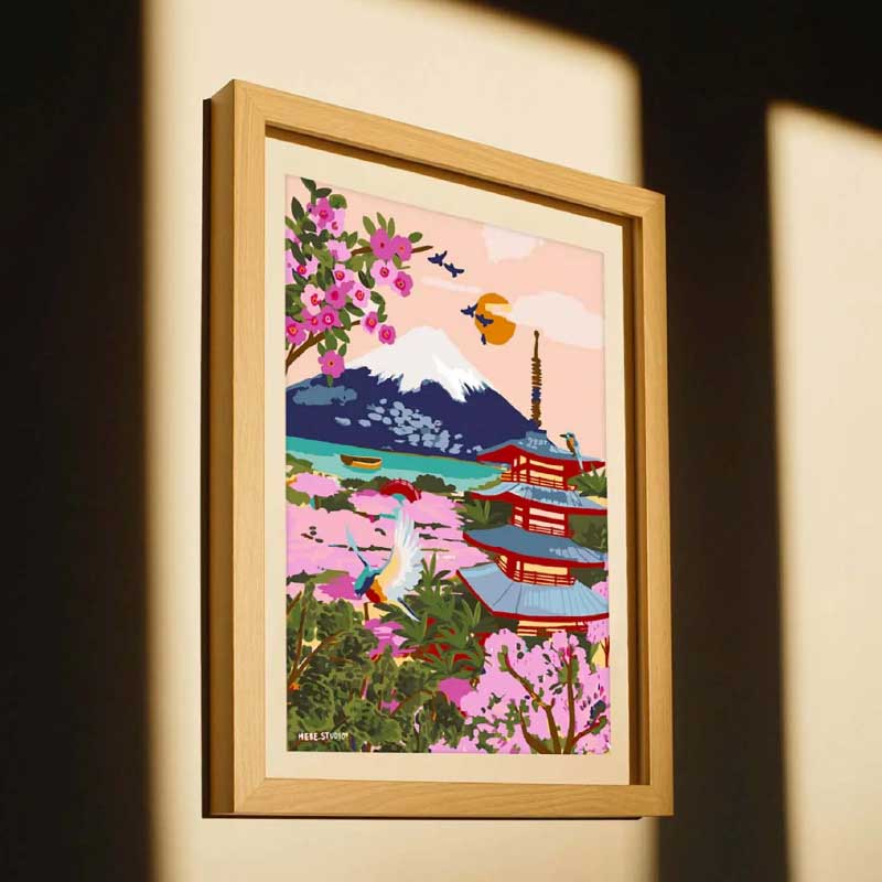 Paint by Numbers Framed Mount Fuji