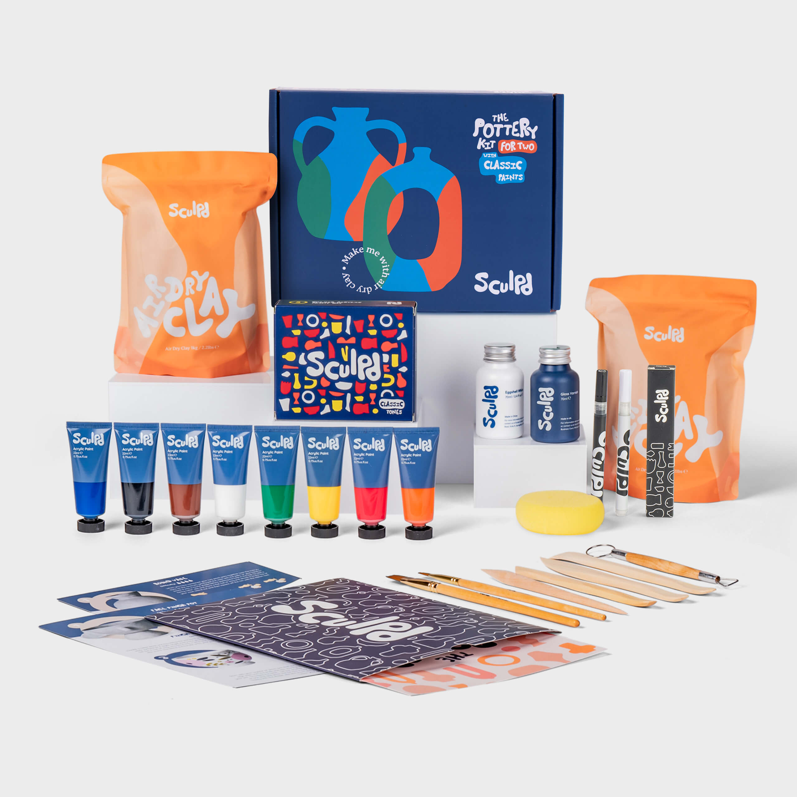 Sculpd Candle Making Kit for Two with Classic Paints and Fine Tip Pens Set