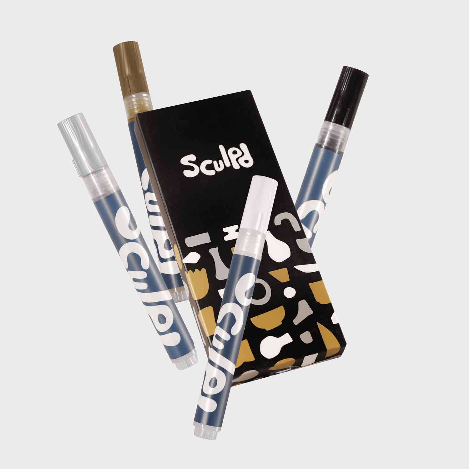 Acrylic Paint Pens - 4 Packs Paint Set Sculpd Monotones Tones