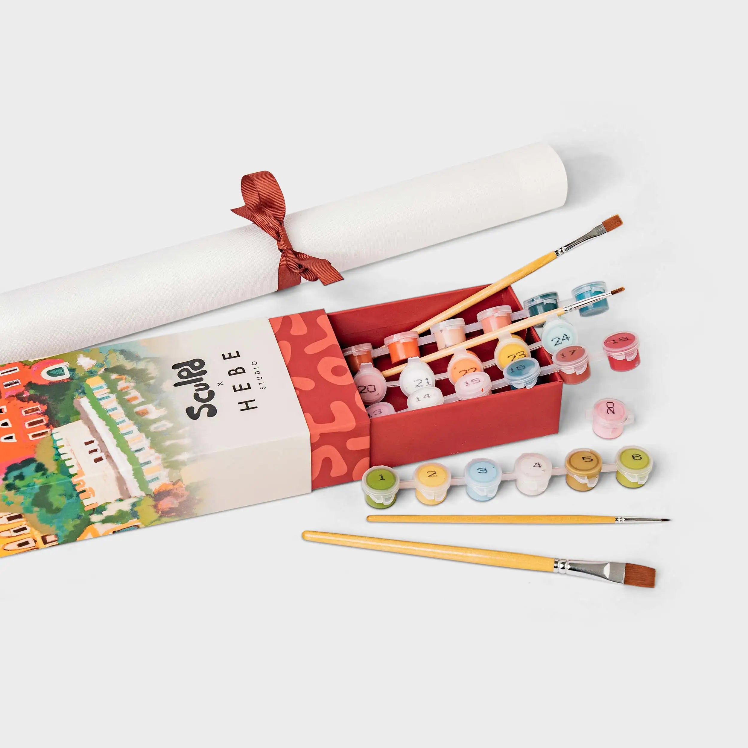 Sculpd Paint By Numbers x Hebe Open Kit with Paints and Brushes