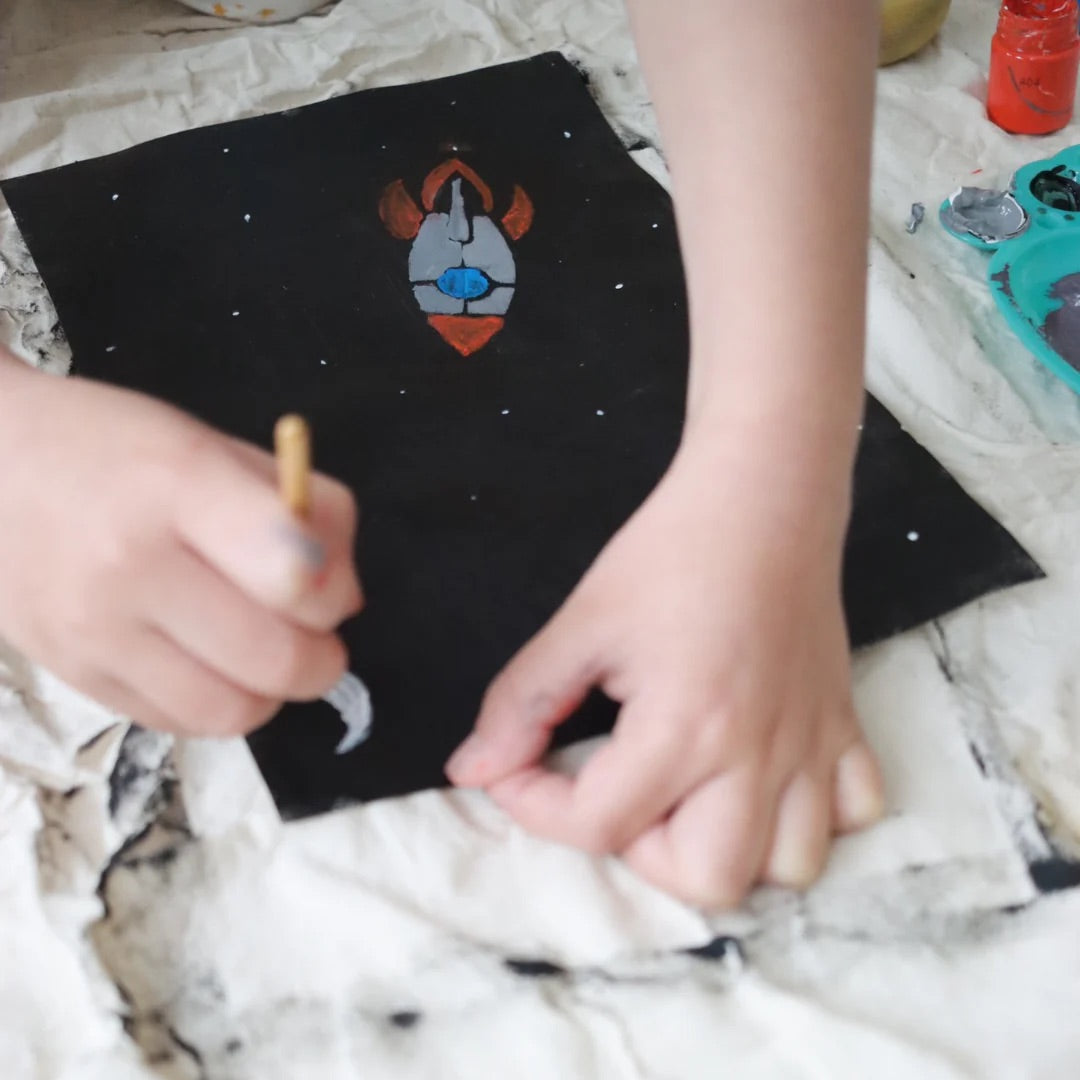 Rocket craft project with Sculpd kids canvas kit