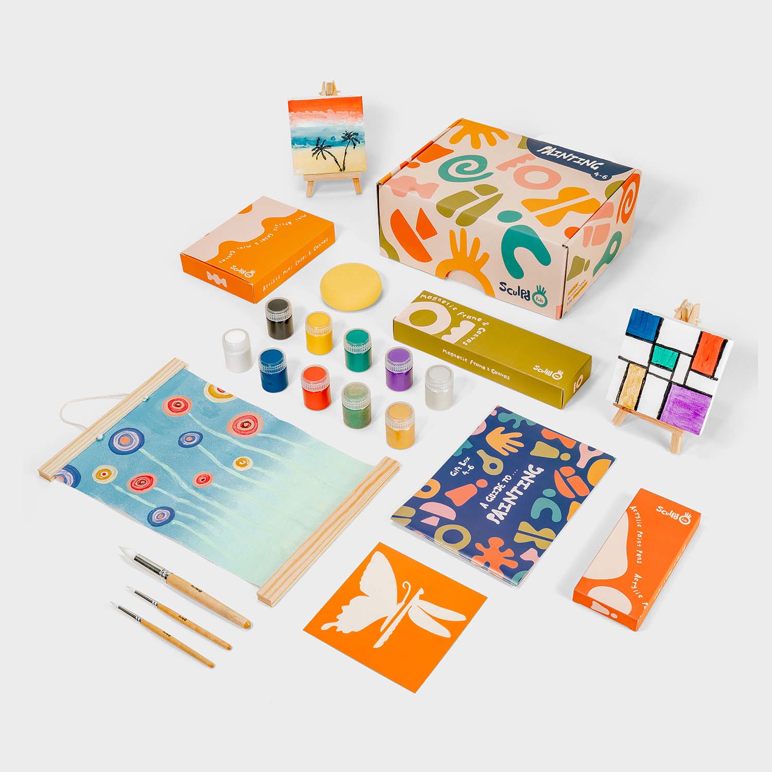 What's inside the Sculpd kids canvas kit