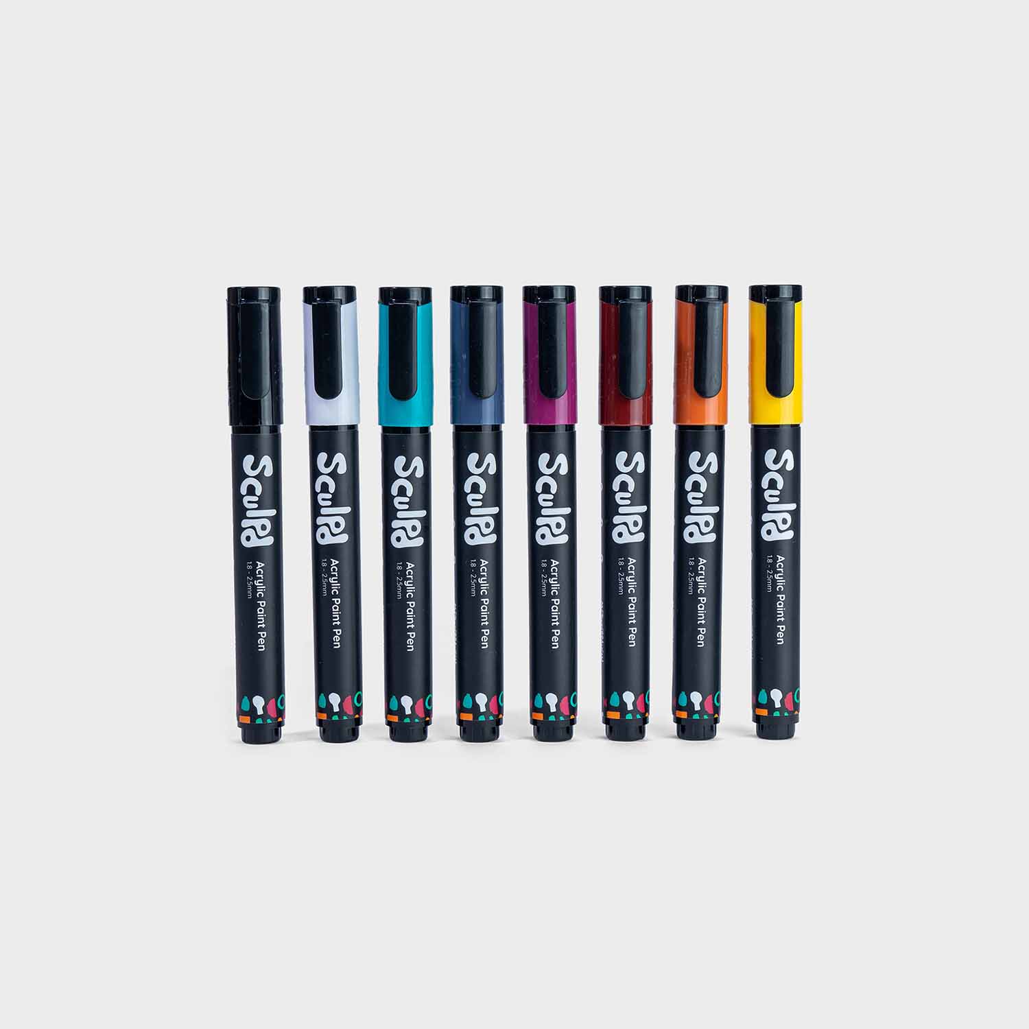 Acrylic Paint Pens - 8 Packs Paint Set Sculpd