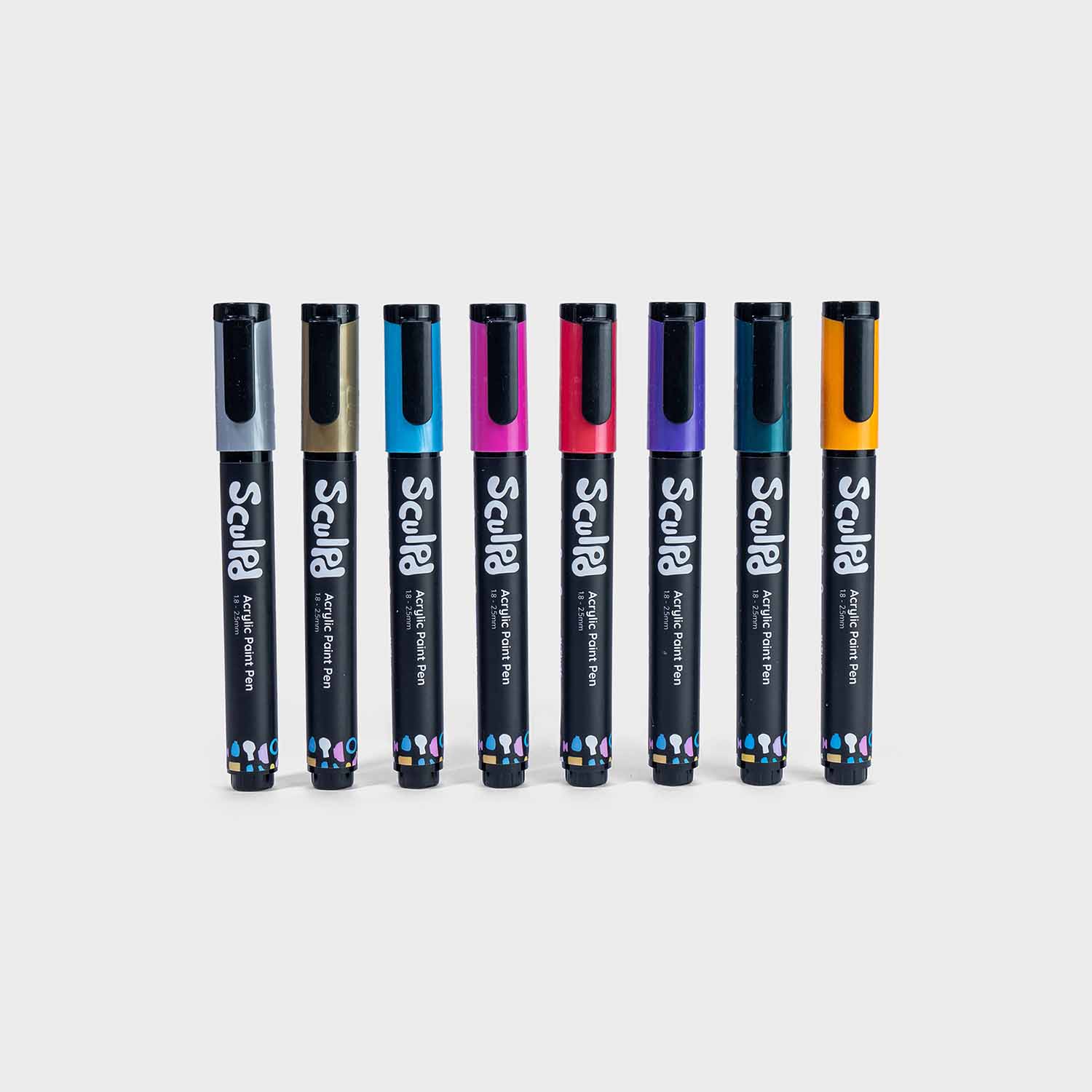 Acrylic Paint Pens - 8 Packs Paint Set Sculpd