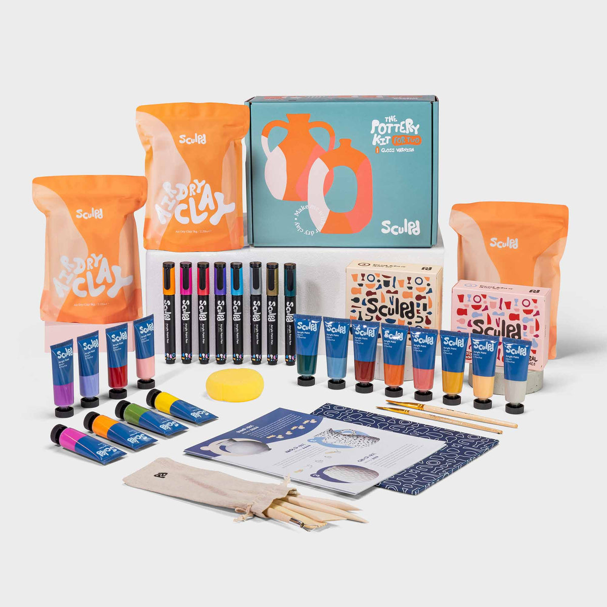 Ultimate Pottery Bundle Pottery Bundle Sculpd Earth and Floral Metallic Gloss