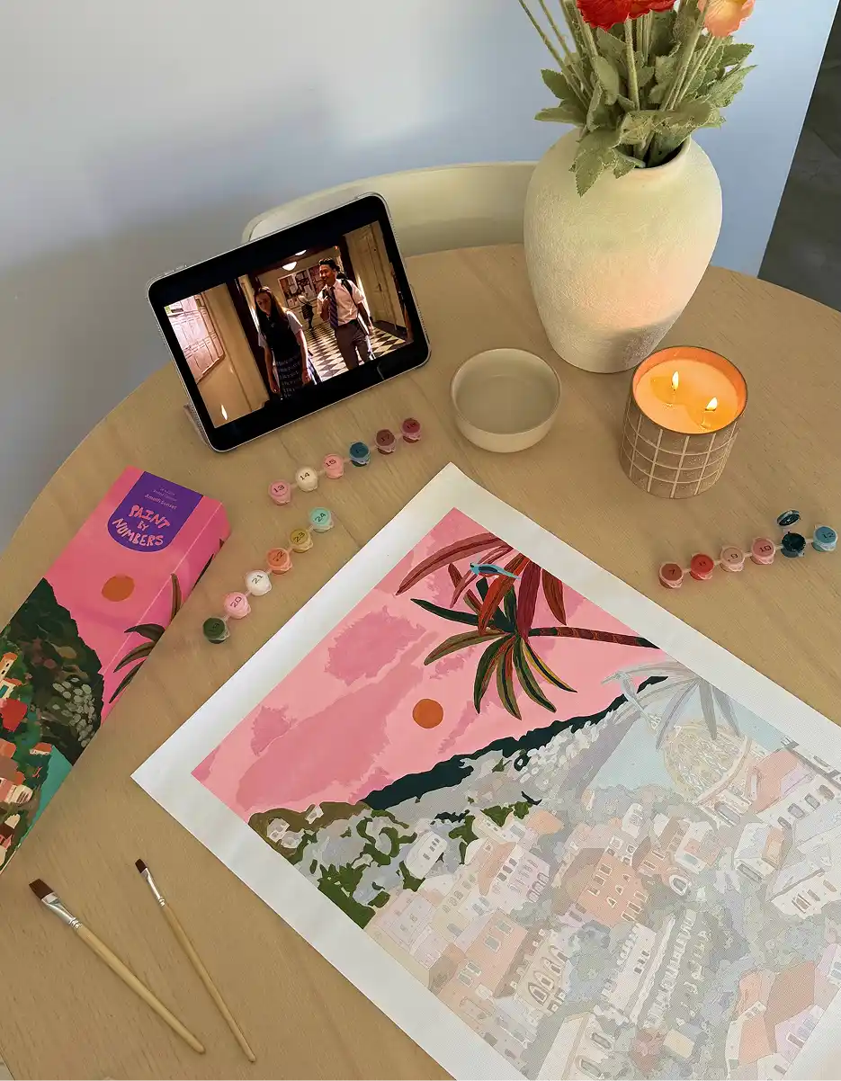 Sculpd AU Hebe Amalfi Sunset Banner for paint by numbers listicle section