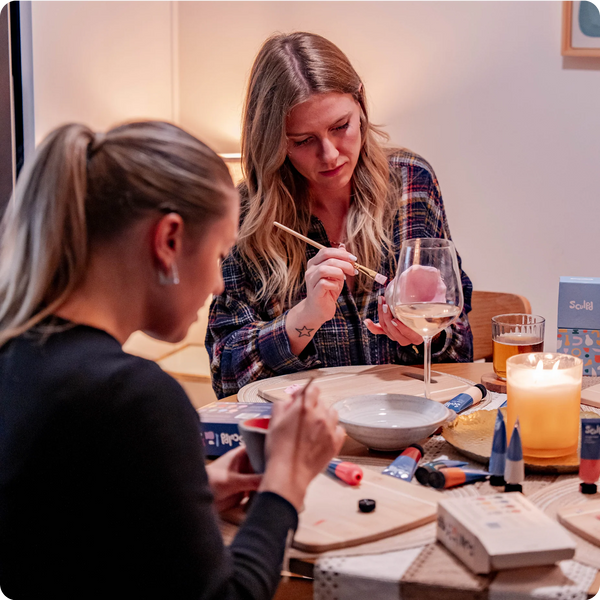 Sculpd pastel paint set group painting session